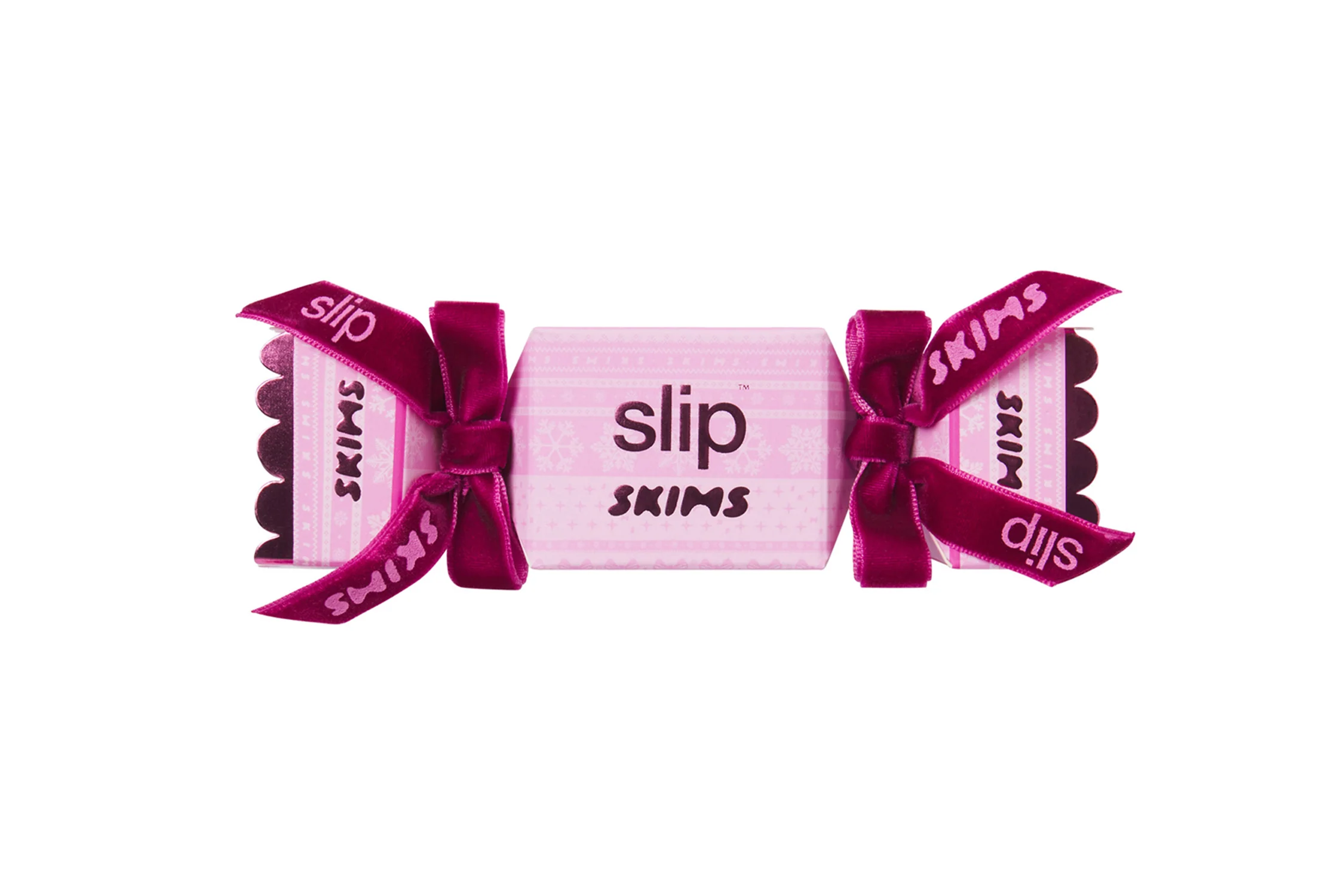 Slip x Skims Trio Scrunchie Cracker - Bubblegum Bow Fairisle - Image 5