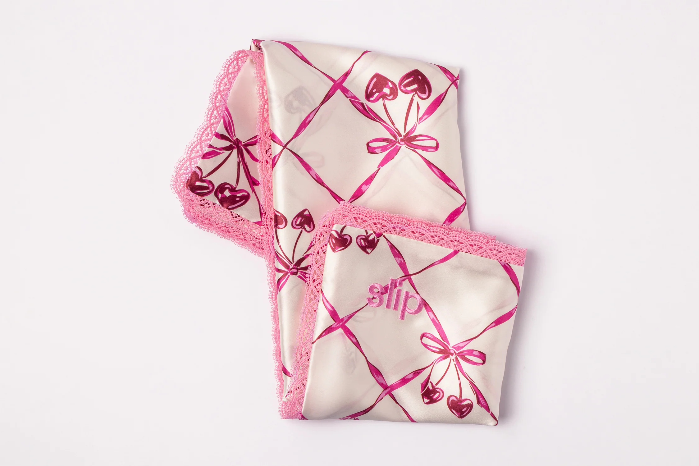 Sweet Cherry Queen Zippered Pillowcase with Lace Trim - Image 5